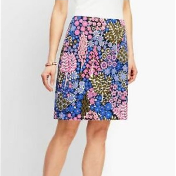 Talbots Botanical A Line Skirt - Picture 2 of 9
